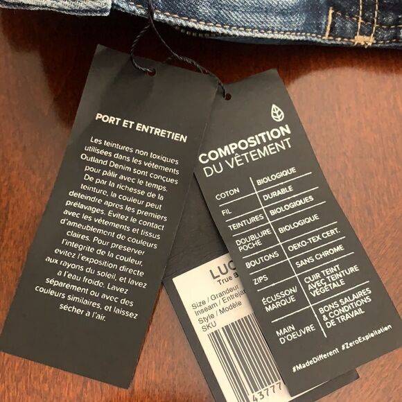 Outland Denim lucy organic stretch cotton skinny jeans size 25, NWT - Picture 10 of 10